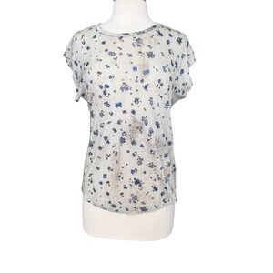 IRO LINEN 'FUSIA' FLORAL PRINT TEE XSMALL